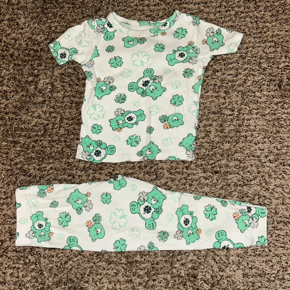 Care Bears Green and White Pajama Set